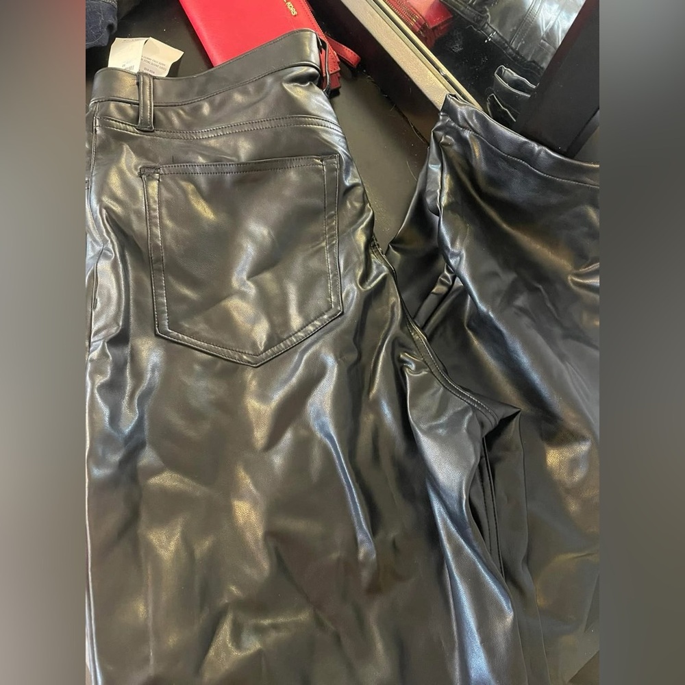 Black leather pants